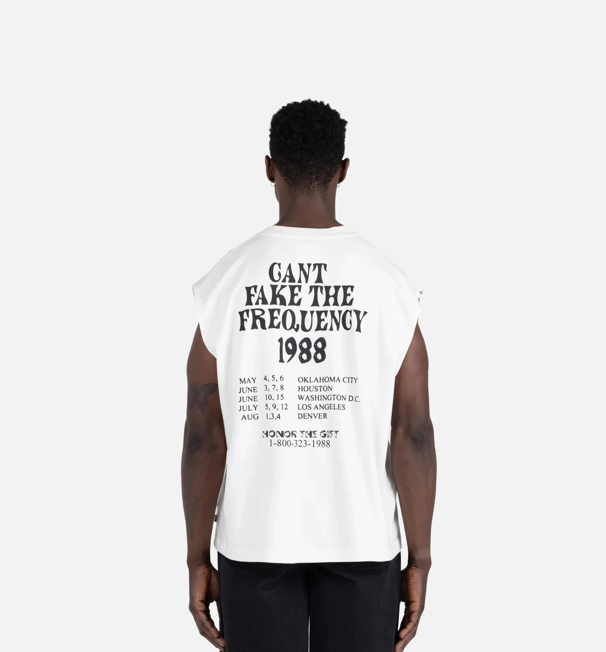 Frequency Mens Tank White