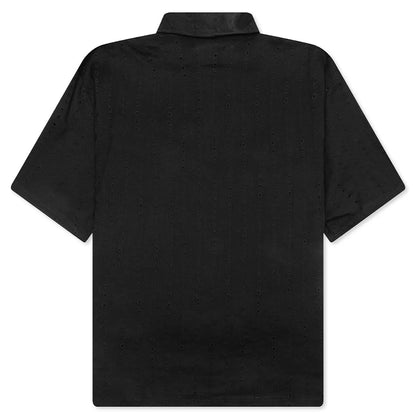 Clarity Woven Polo Black