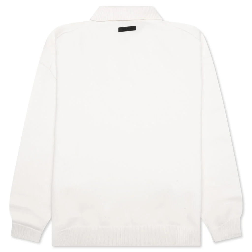 Essentials Knit Polo Cloud Dancer