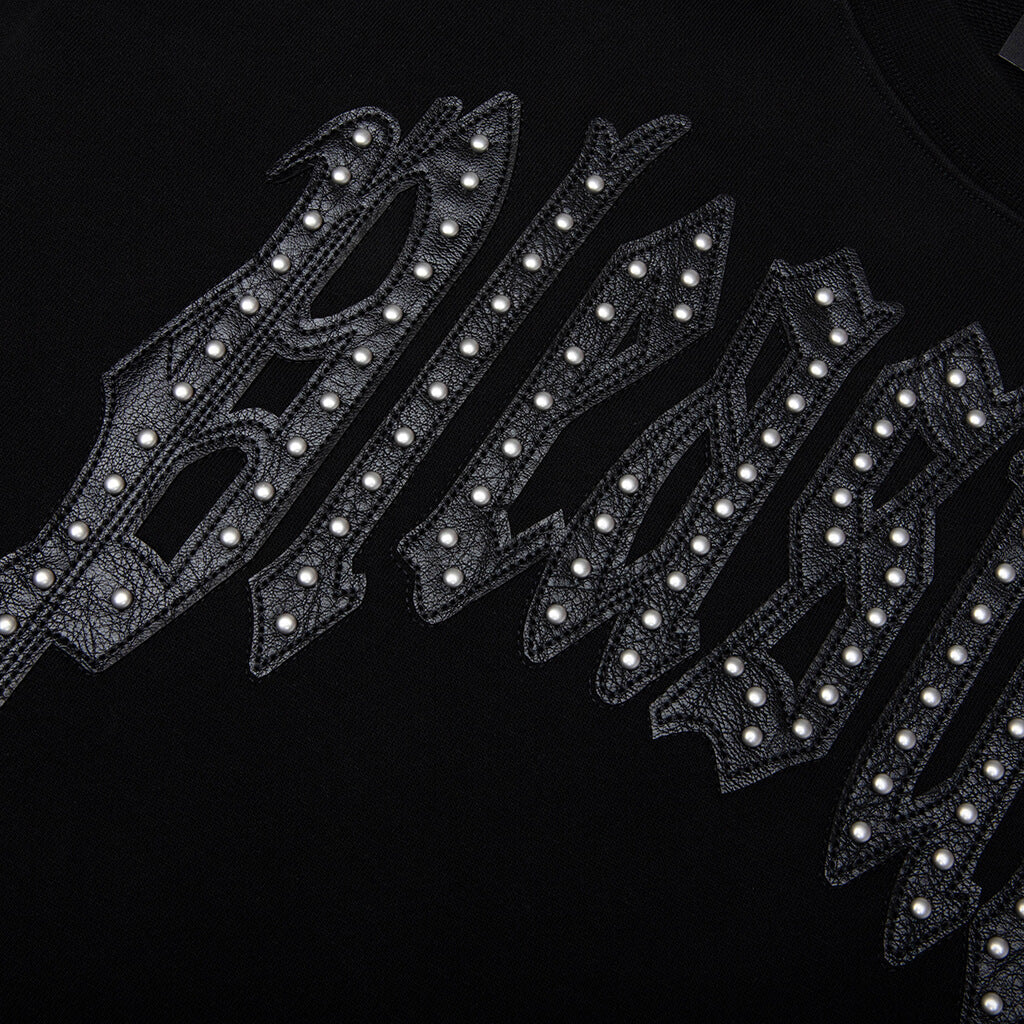 Twitch Studded Crewneck Black