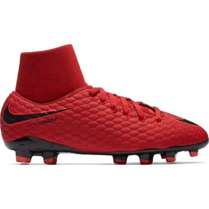 Nike JR Hypervenom Phelon III Soccer Cleats Red Black Crimson