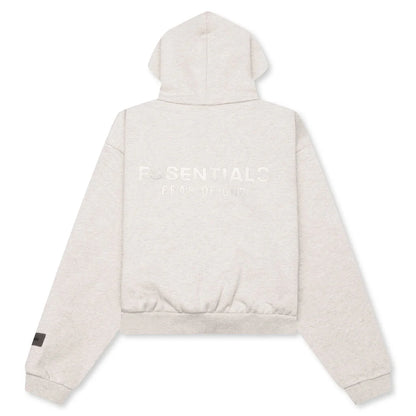 Kids Fleece Zip Up Hoodie Heather Stone