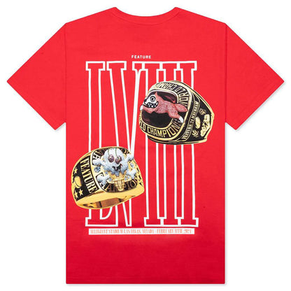 Feature x Icecream Rings Short Sleeve Tee Tomato Red