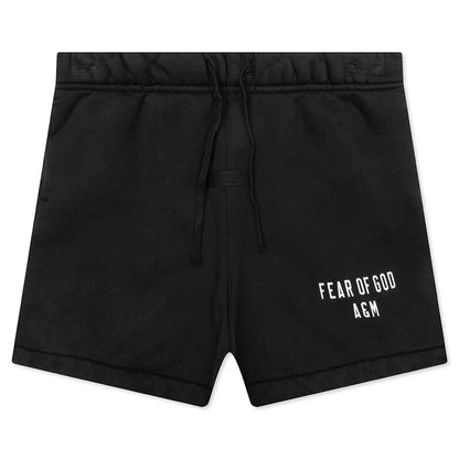 Kids Heavy Fleece Soccer Short Black