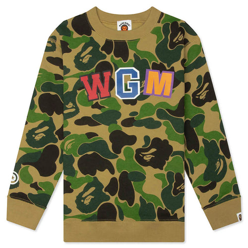 Kids ABC Camo Shark Crewneck Sweatshirt Green
