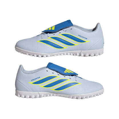 adidas Predator Club Fold Over Tongue TF Turf Mens Soccer Cleats Sky Blue Yellow