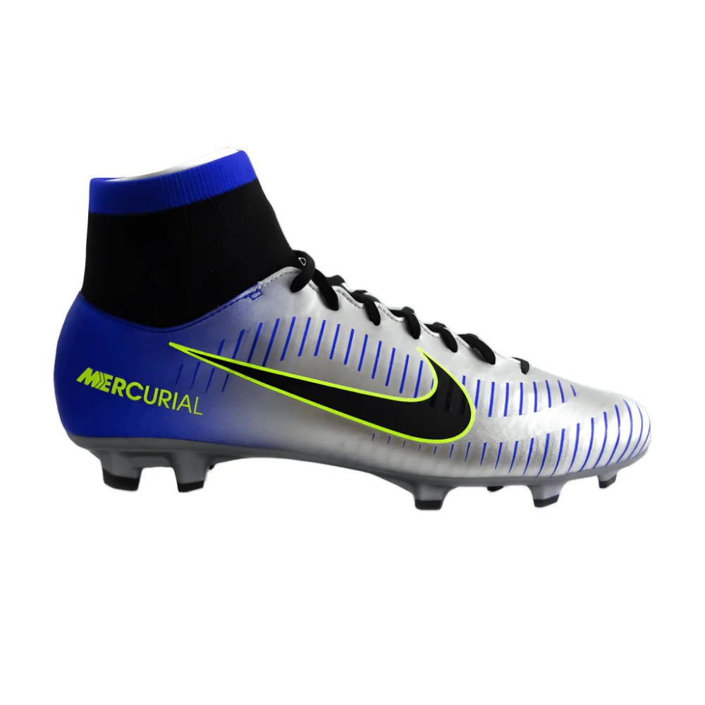 Nike Kids Neymar Jr Mercurial Victory VI Dynamic Fit FG Firm Ground Football Boot Racer Blue Black Volt