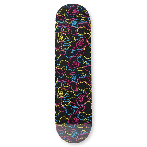 Neon Camo Skateboard Black
