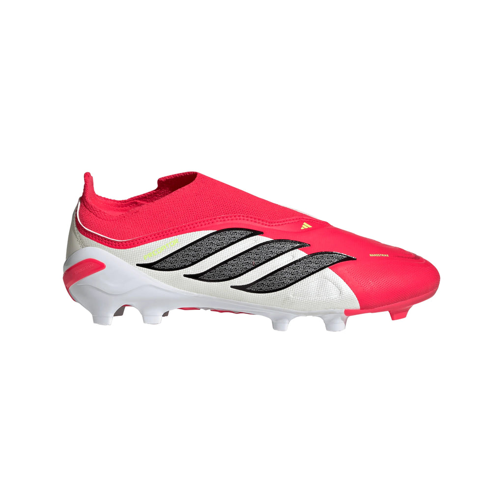 adidas Predator League Laceless FG Firm Ground Youth Soccer Cleats Red Black White