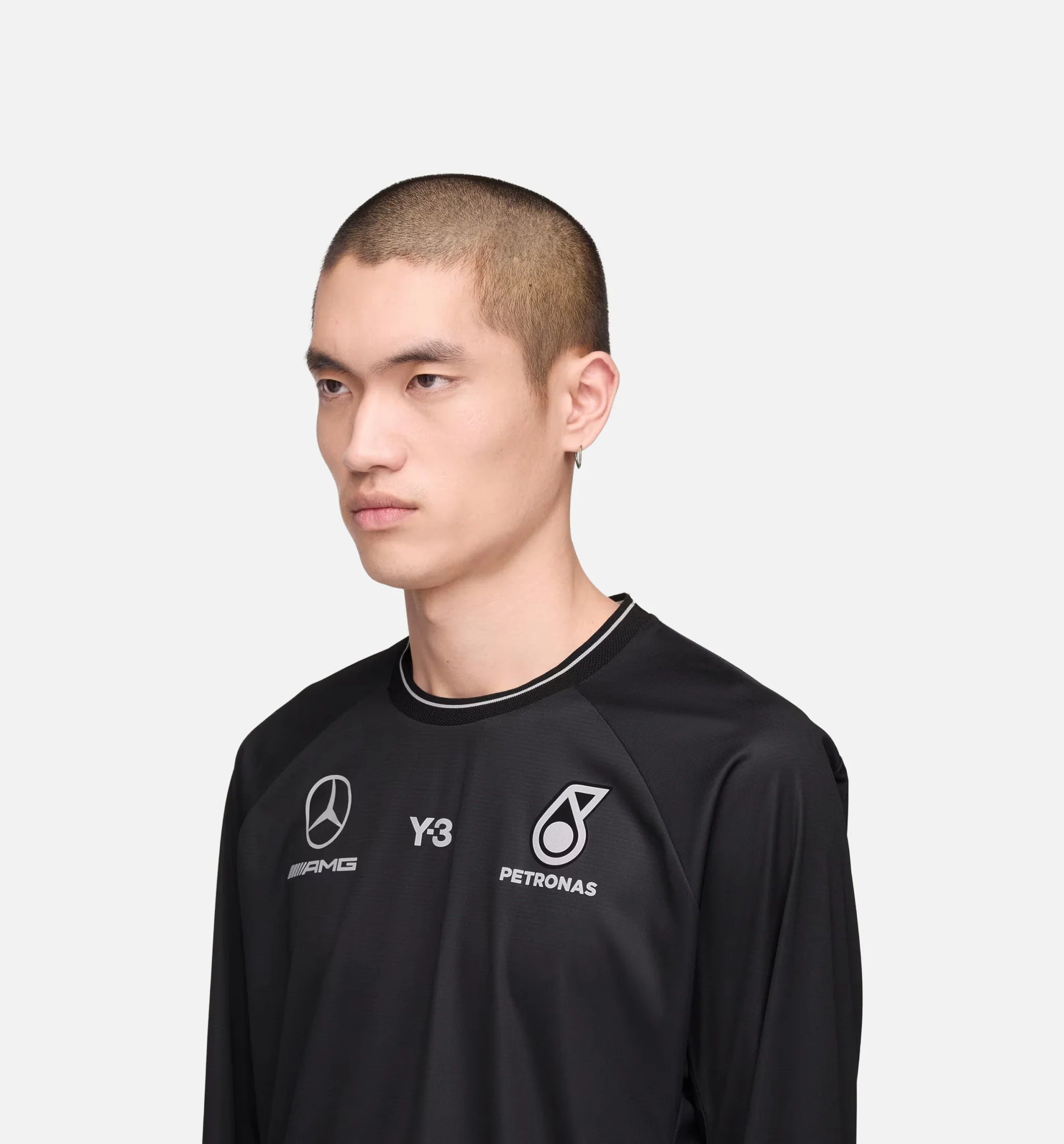 Mercedes AMG Petronas Formula 1 Team Mechanics Mens Long Sleeve Jersey Black