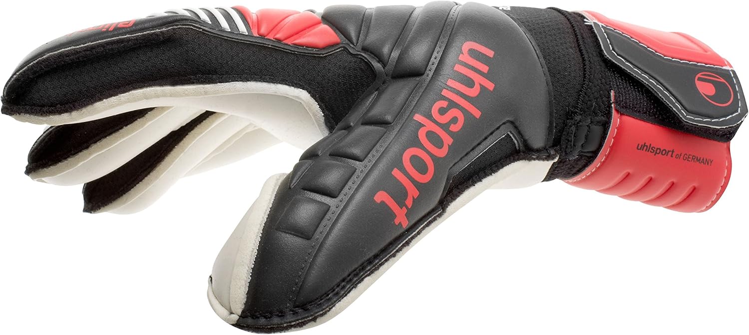 Uhlsport Eliminator Absolutgrip Goalkeeper Gloves Black Red White