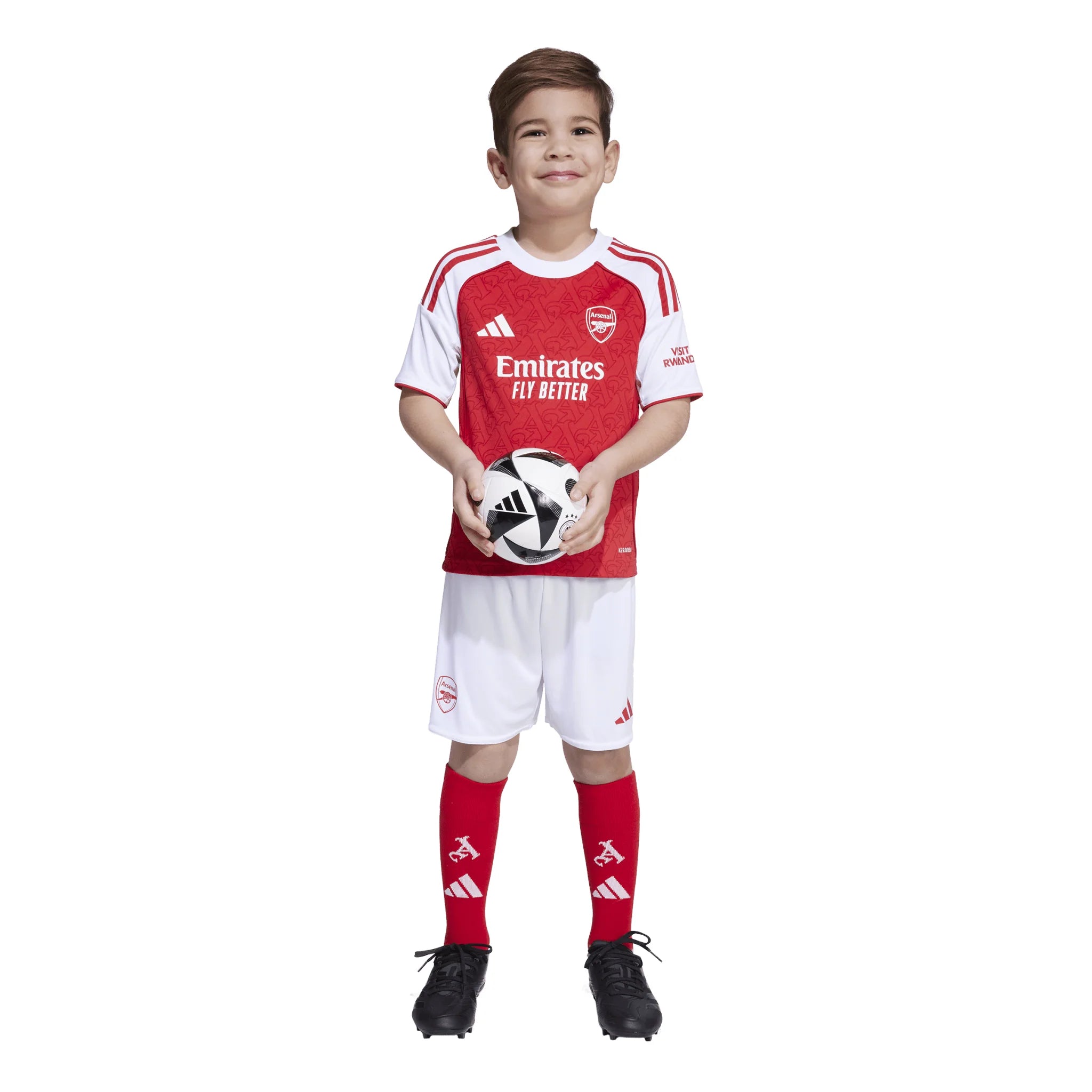 adidas Arsenal Home Mini Kit Youth 25 26 Scarlet White