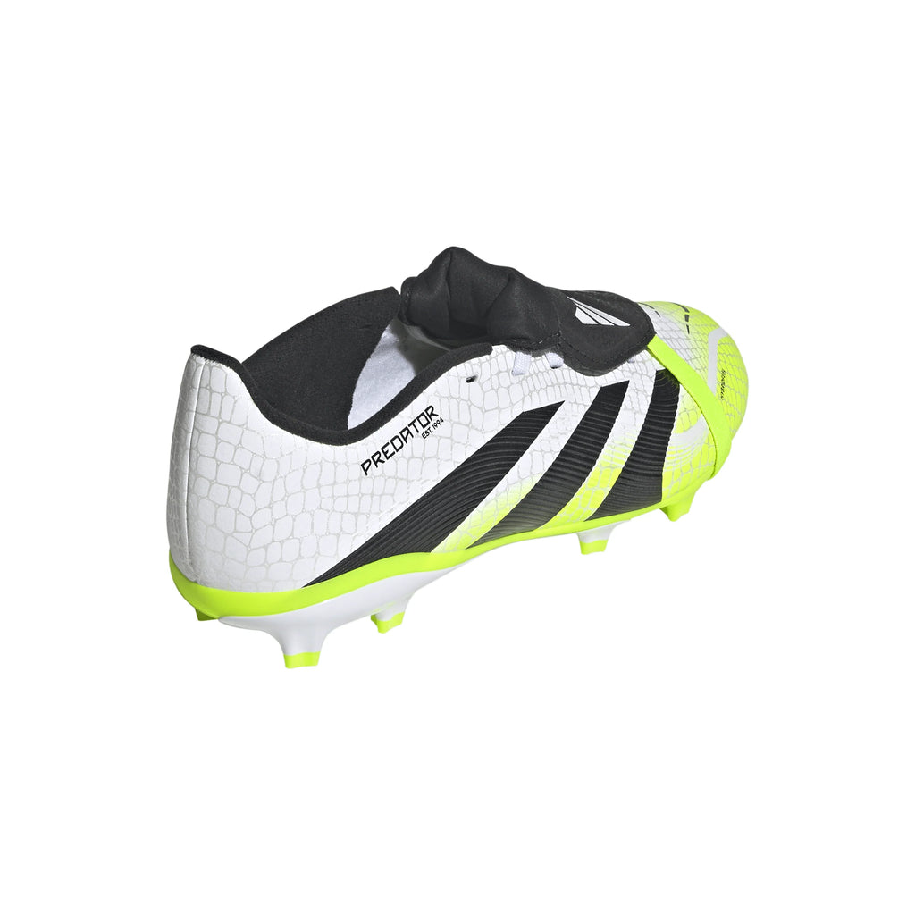 adidas Predator League Fold Over Tongue Youth Firm Multi Ground Soccer Cleats White Black