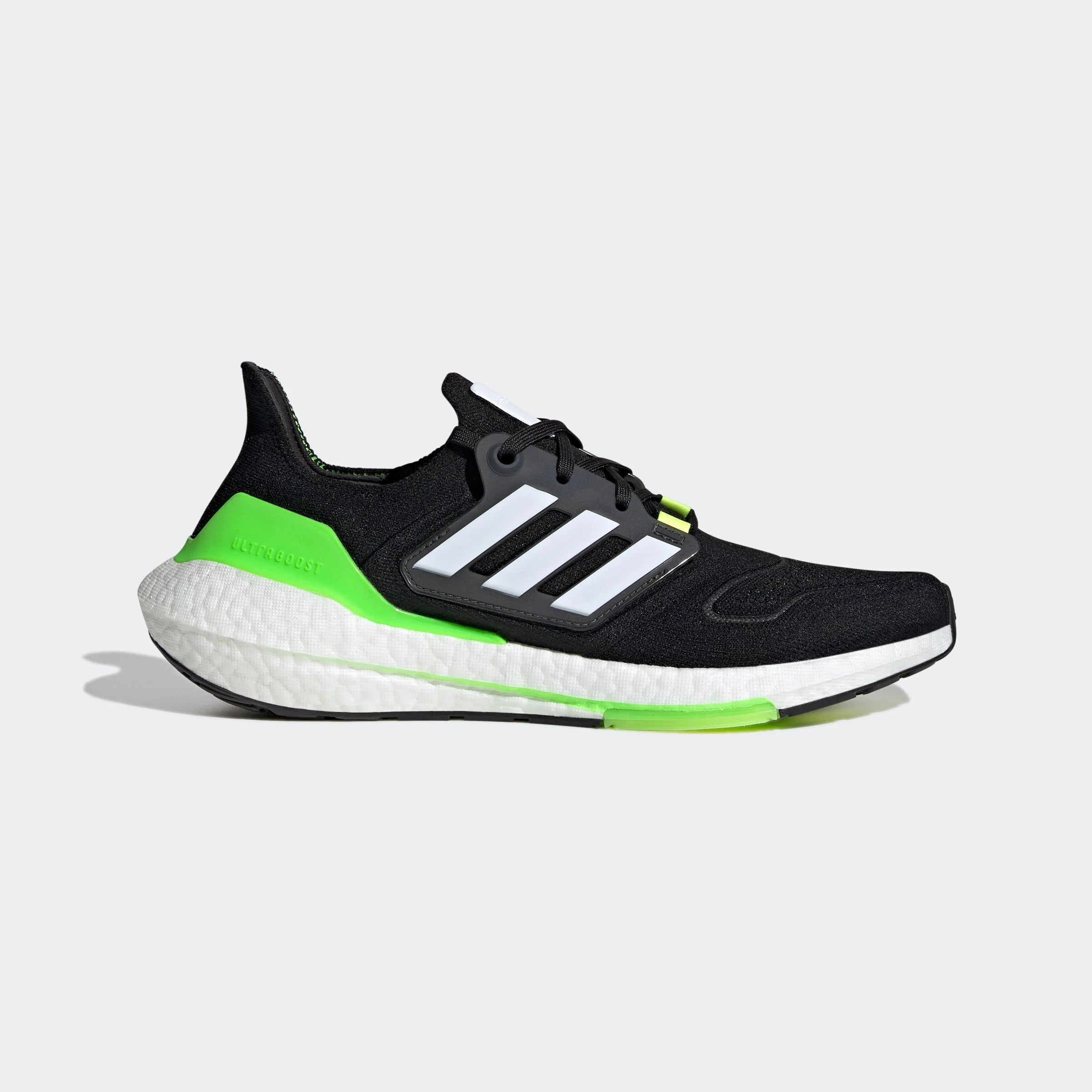 adidas Ultraboost 22 Black White Solar Green