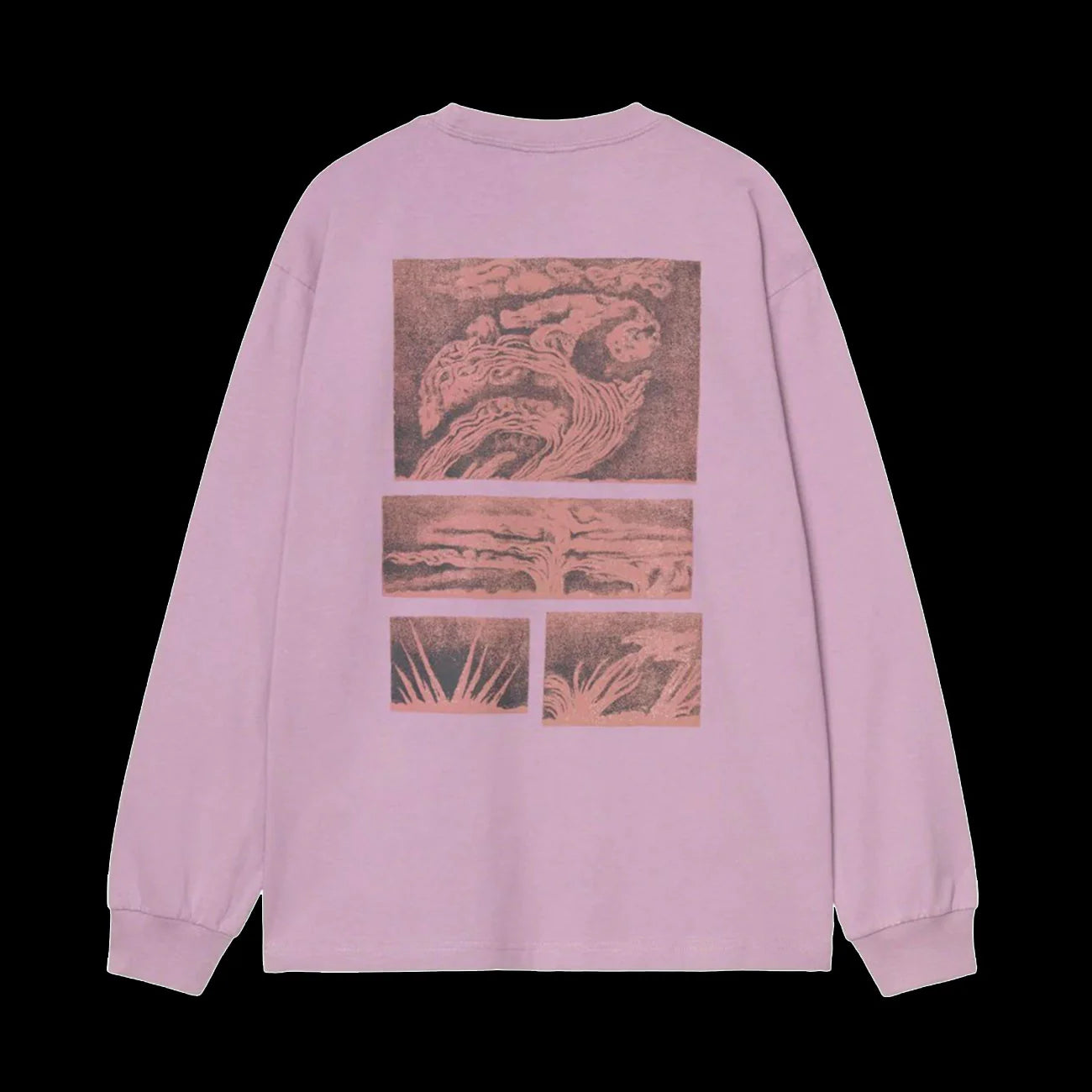 Carhartt WIp Emerge T Shirt Long Sleeve Gentle Purple Stone Washed