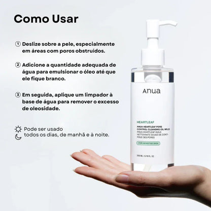 Óleo de Limpeza Suave para Poros Heartleaf