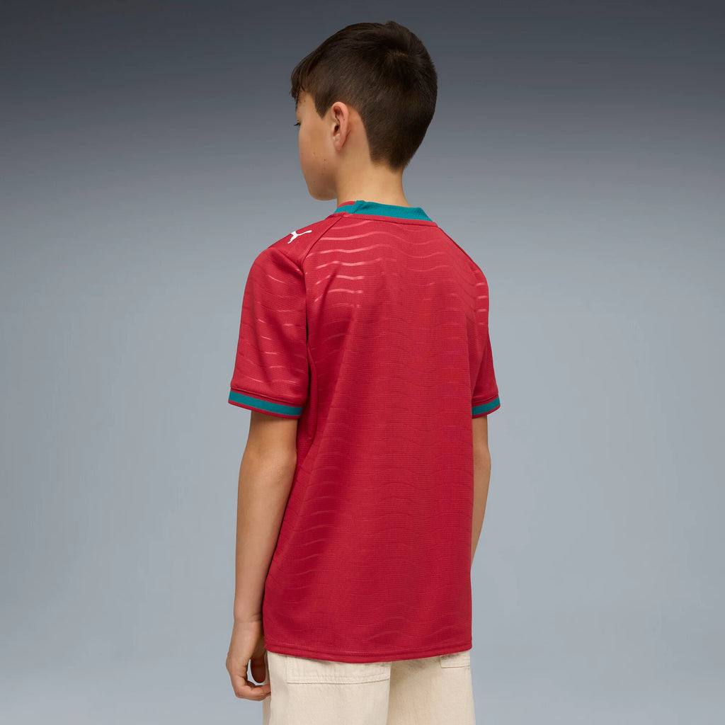 PUMA Portugal Home Youth Soccer Jersey 2026 Red Green Lagoon