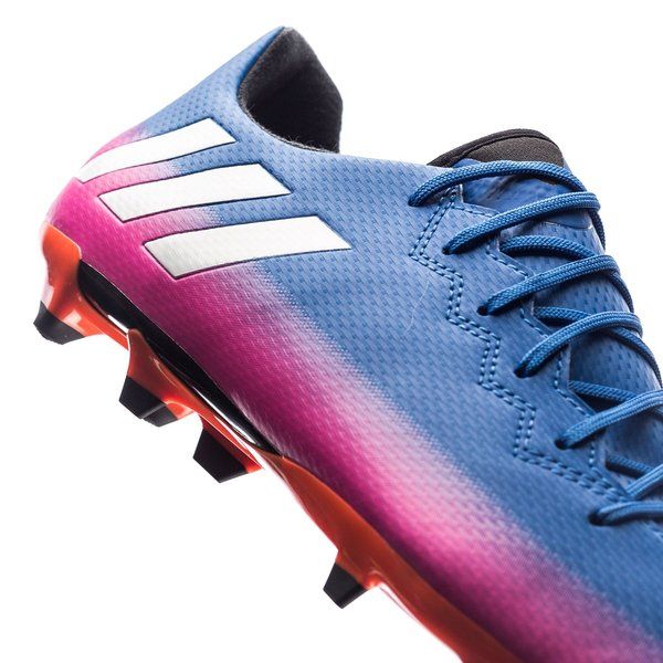 adidas Messi 163 FG AG Multi Ground Soccer Cleats Blue Blast White Solar Orange