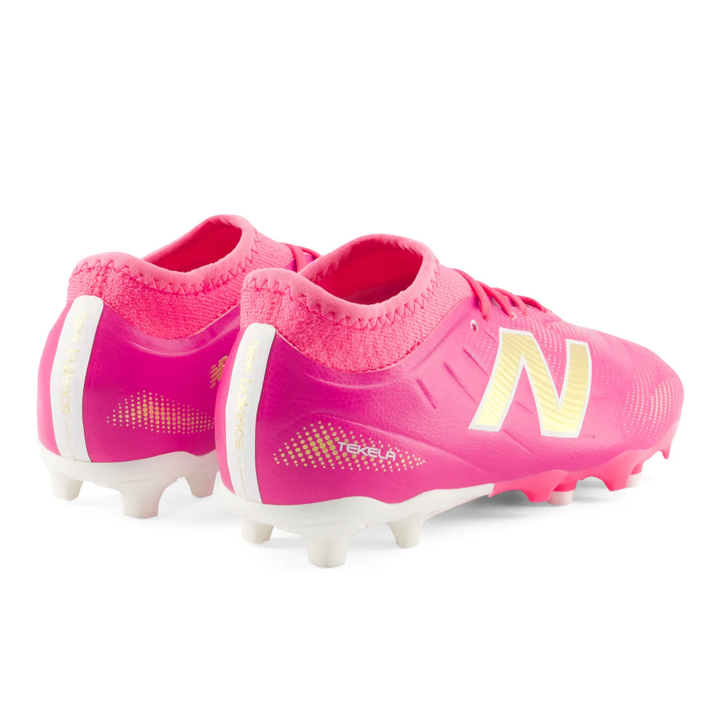 New Balance Tekela Team Low V5 FG Firm Ground Youth Soccer Cleats Pink Heat