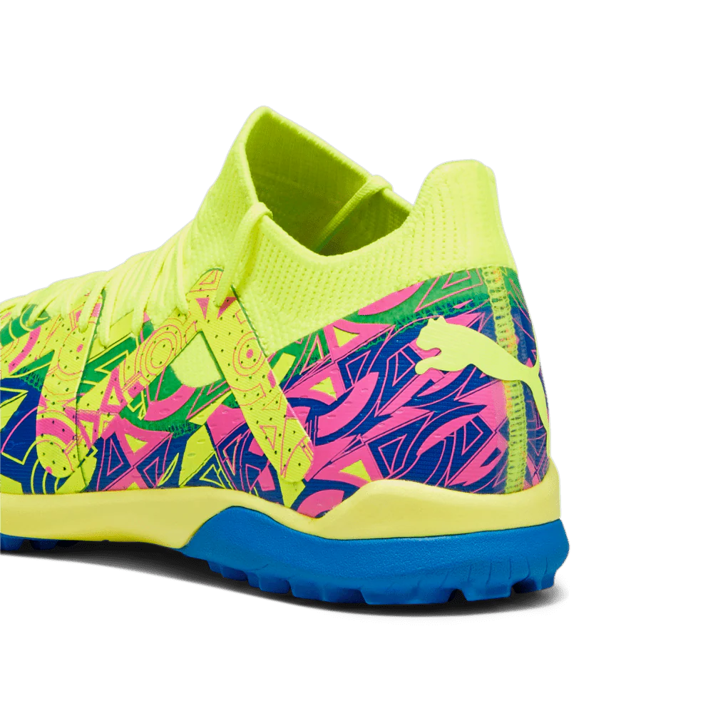 PUMA Future Match TT Energy Turf Mens Soccer Cleats Ultra Blue Yellow Alert Luminous Pink