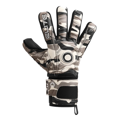 Elite Sport Combat N Goalkeeper Soccer Gloves Black White Grey