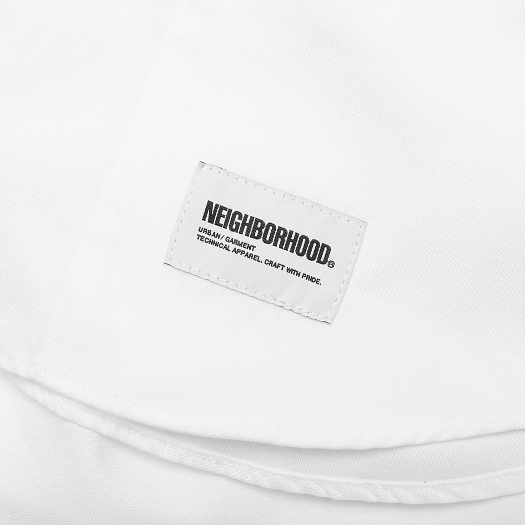 Medal Cross Embroidery L S Shirt White