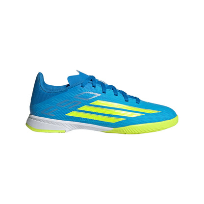 adidas F50 League IN Indoor Youth Soccer Shoes Blue Yellow Aqua