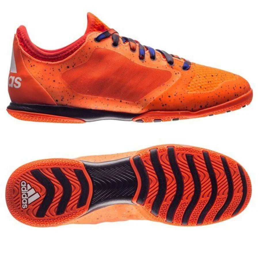 adidas X 151 Court Indoor Soccer Shoes Solar Orange White Black