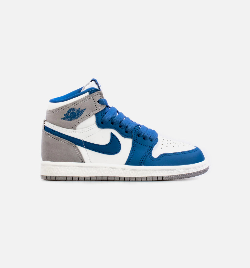 Air Jordan 1 High OG True Blue Preschool Lifestyle Shoe Blue White Free Shipping