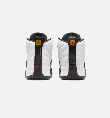 Air Jordan 12 Retro Taxi Infant Toddler Lifestyle Shoe White Black Taxi