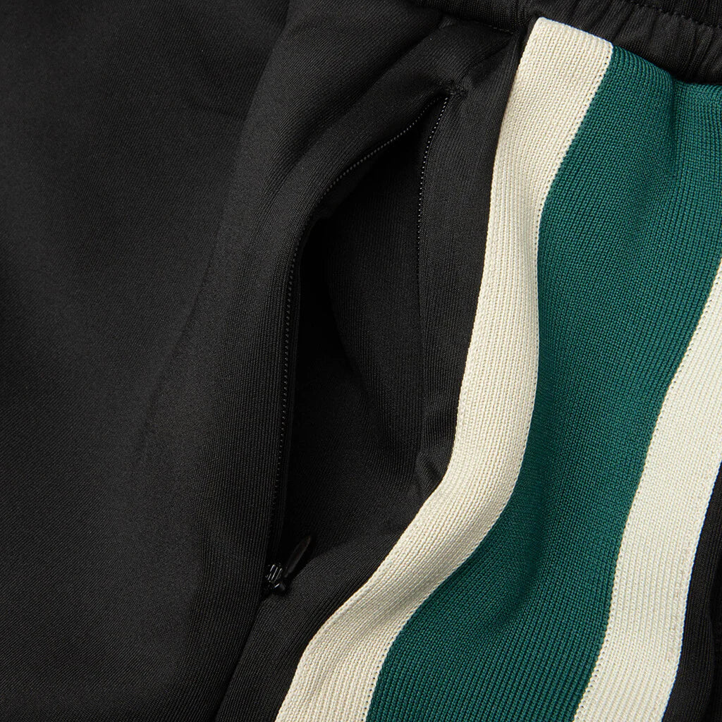 Striped Snap Pant Black