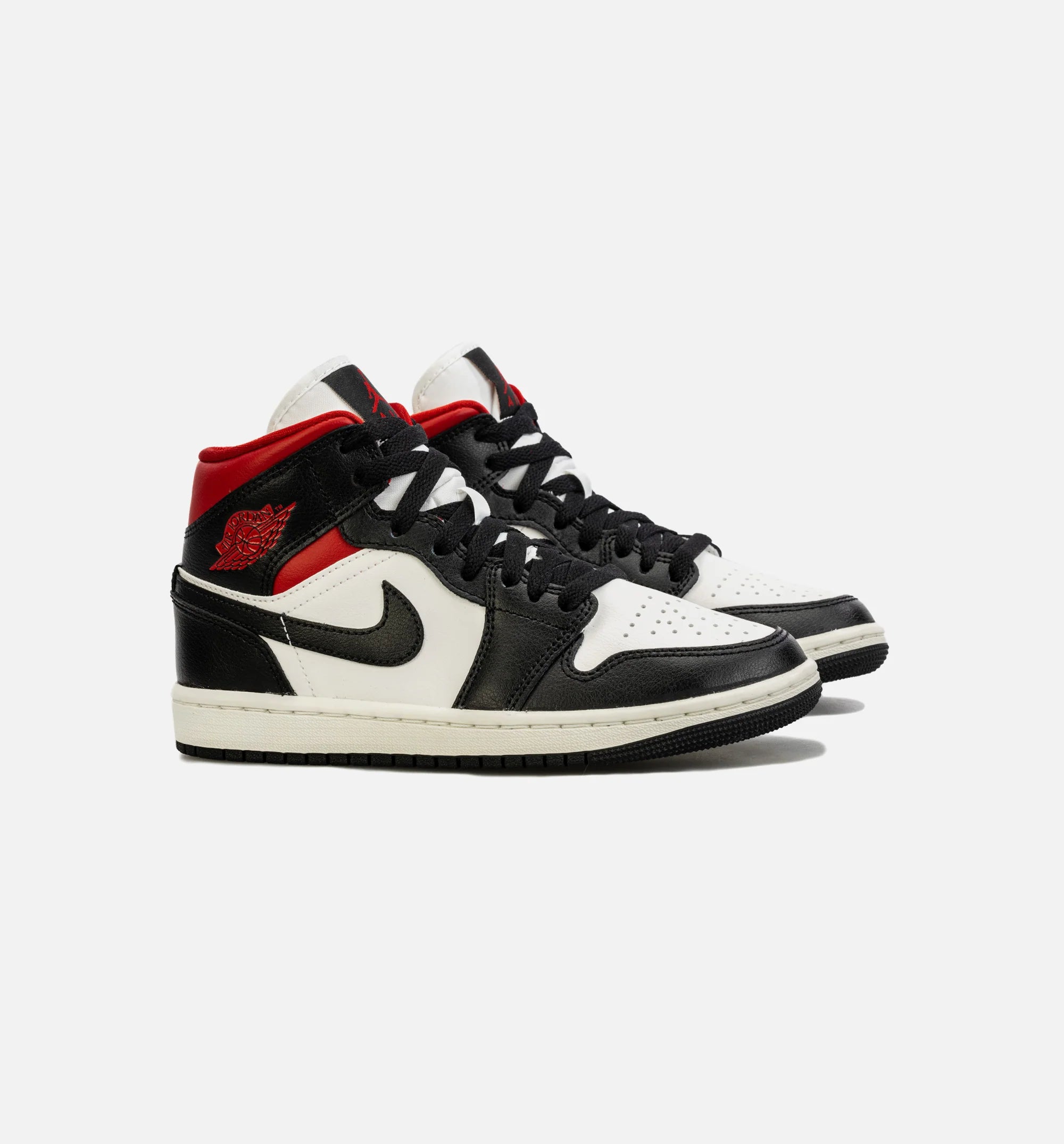 Air Jordan 1 Mid Womens Lifestyle Shoe Black Red