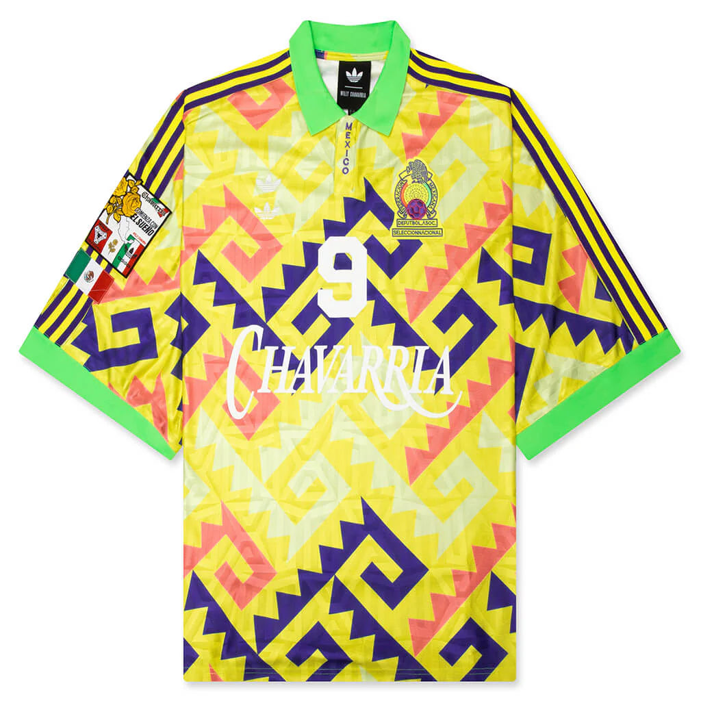 adidas Originals x Willy Chavarria P Jersey Solar Lemon Pure Purple Solar Turbo