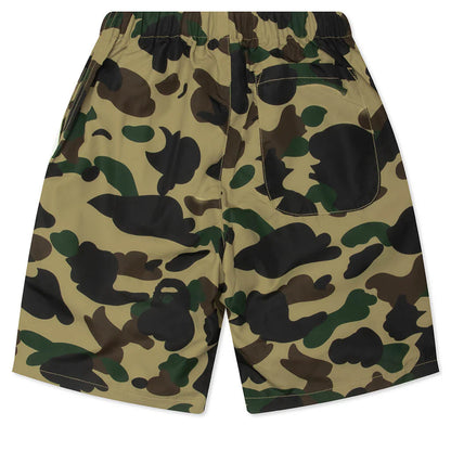 Kids 1st Camo One Point Beach Shorts Yellow