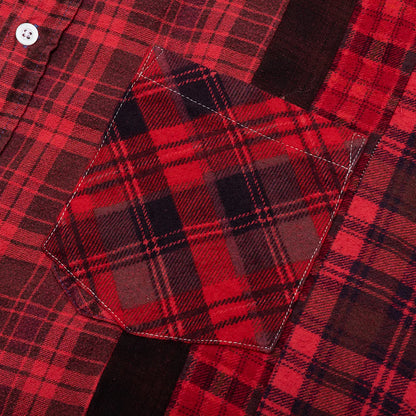 Over Dye 7 Cuts Shirt Red