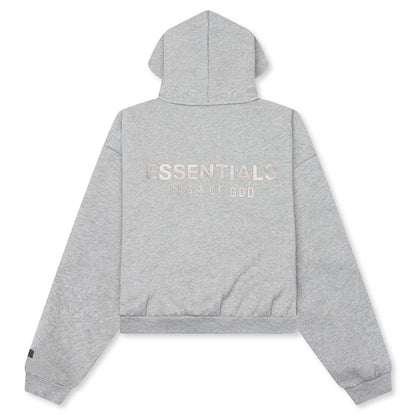 Kids Fleece Zip Up Hoodie Concrete Heather