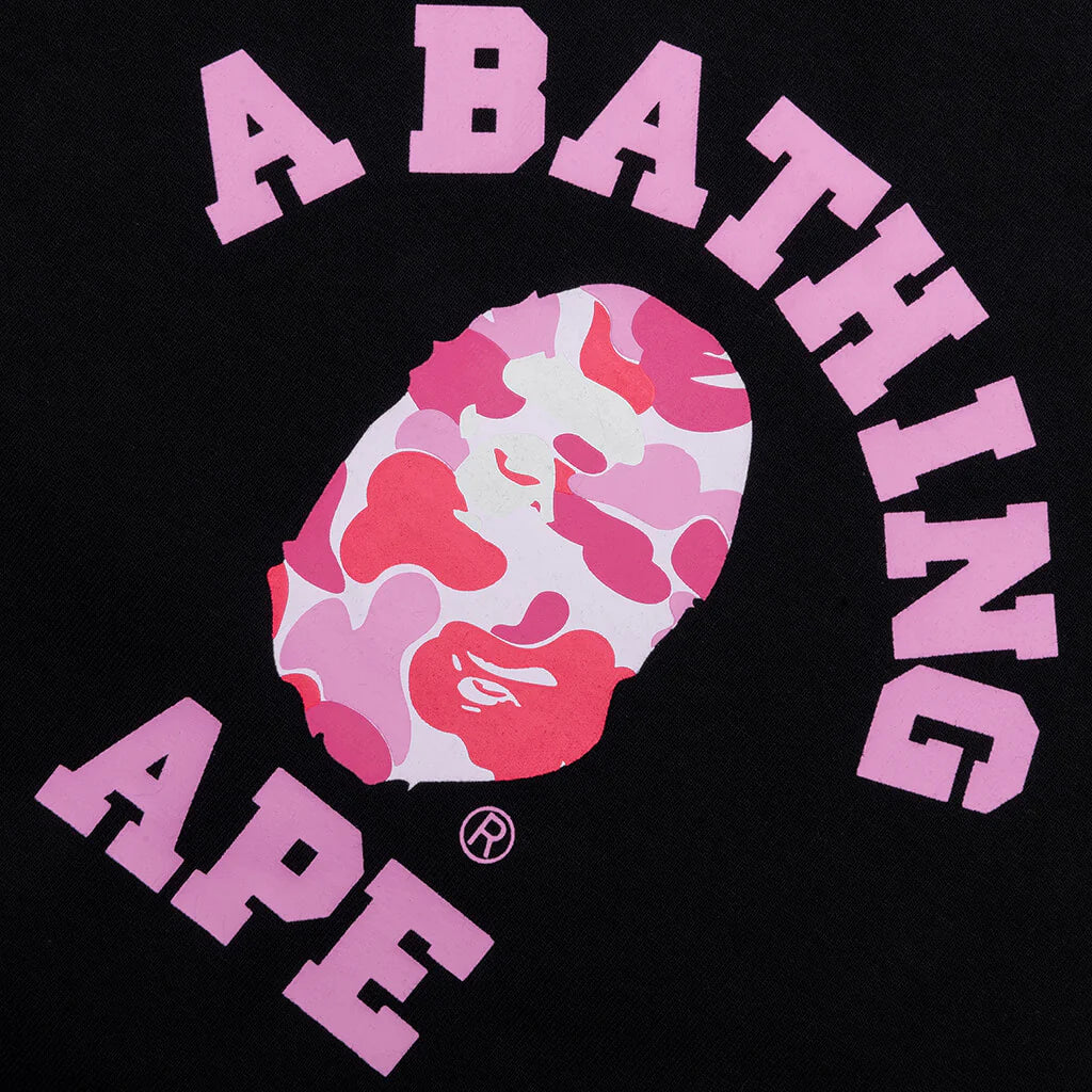 Kids ABC Camo College Tee Black Pink