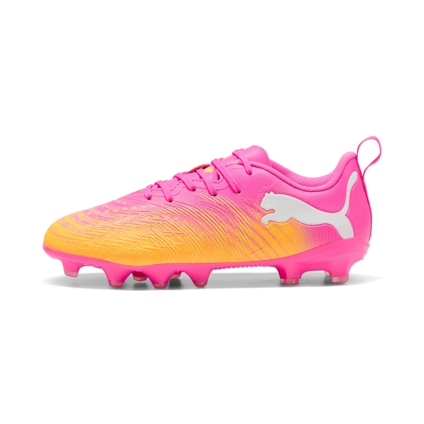 PUMA Future 9 Play FG AG Firm Ground Artificial Ground Youth Soccer Cleats Pink Aqua