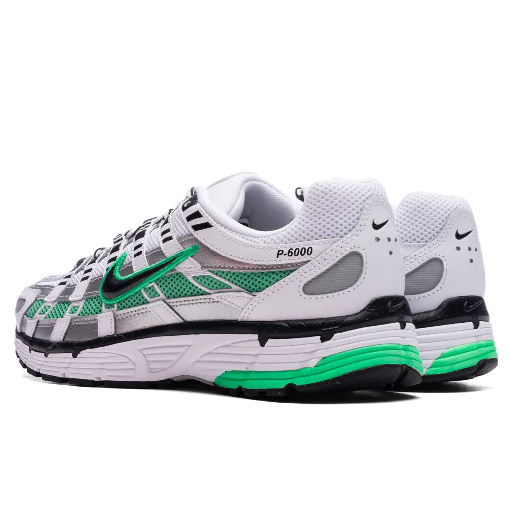 P 6000 White Black Metallic Silver Spring Green