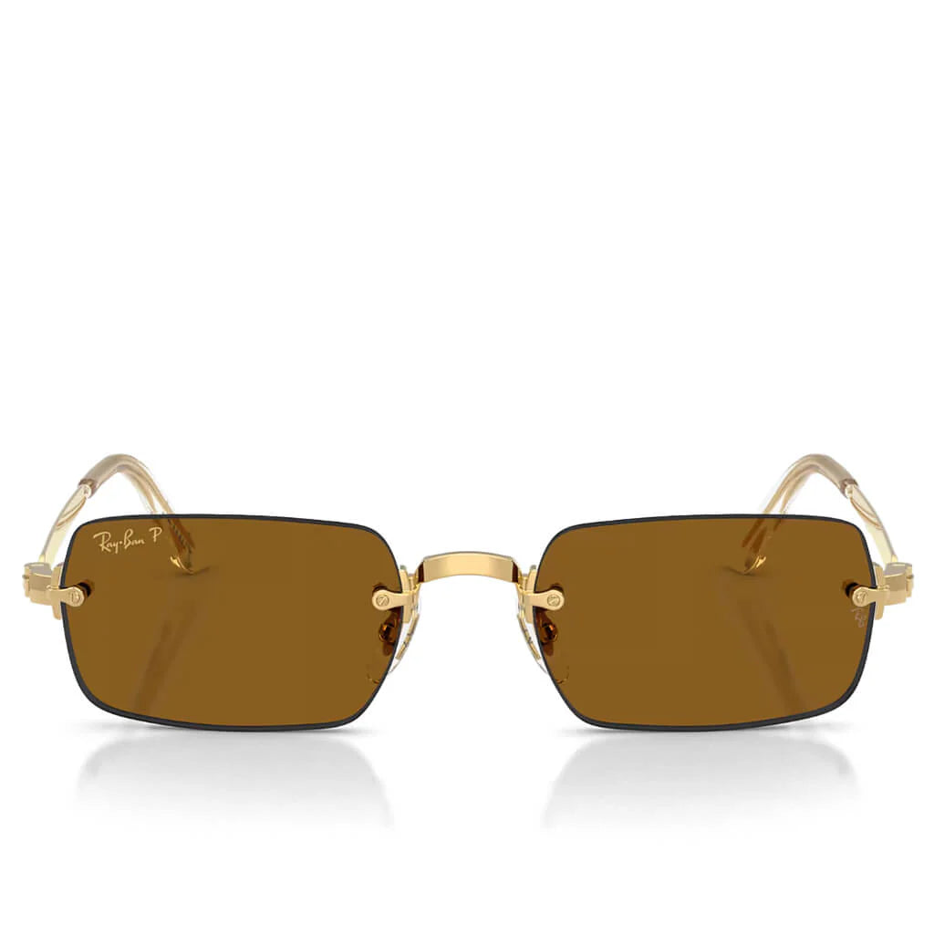 Ray Ban x AAP Rocky Rimless Pillow Arista Dark Brown