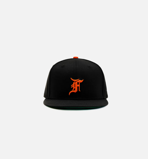 FOG 59Fifty Mens Fitted Hat Black Orange
