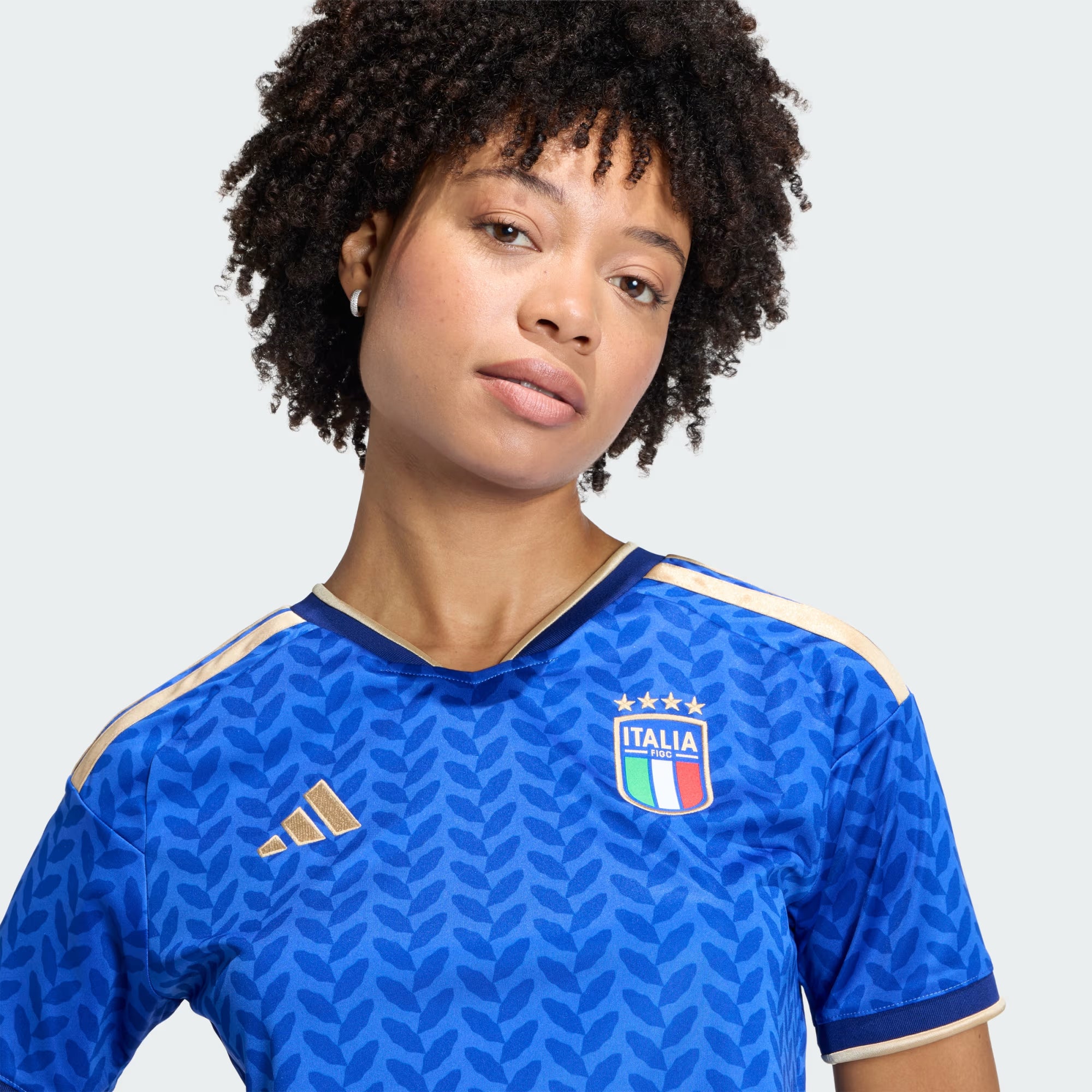 adidas Italy Home Cropped Womens Soccer Jersey 2026 Blue