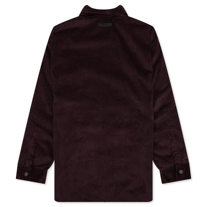 Corduroy Shirt Jacket Plum