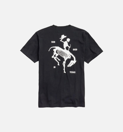 NYS Sun Dyed In Texas Heavyweight Pocket Short Sleeve Tee Mens T Shirt Black