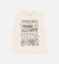 Block Party Cut Off Mens Short Sleeve Shirt Bone