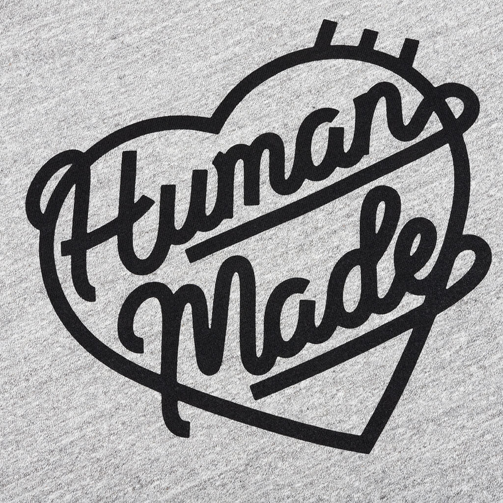 Heart Badge T Shirt Grey