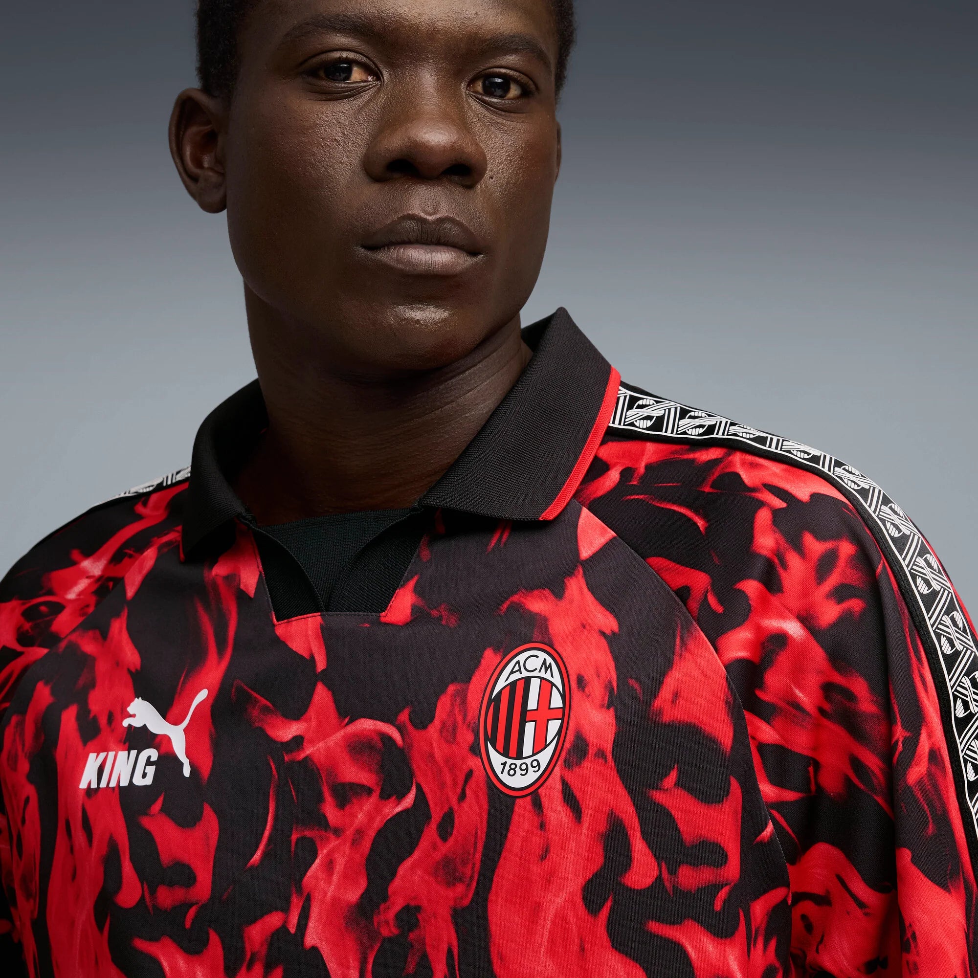 PUMA AC Milan King Retro Mens Soccer Jersey 2026 Red Black