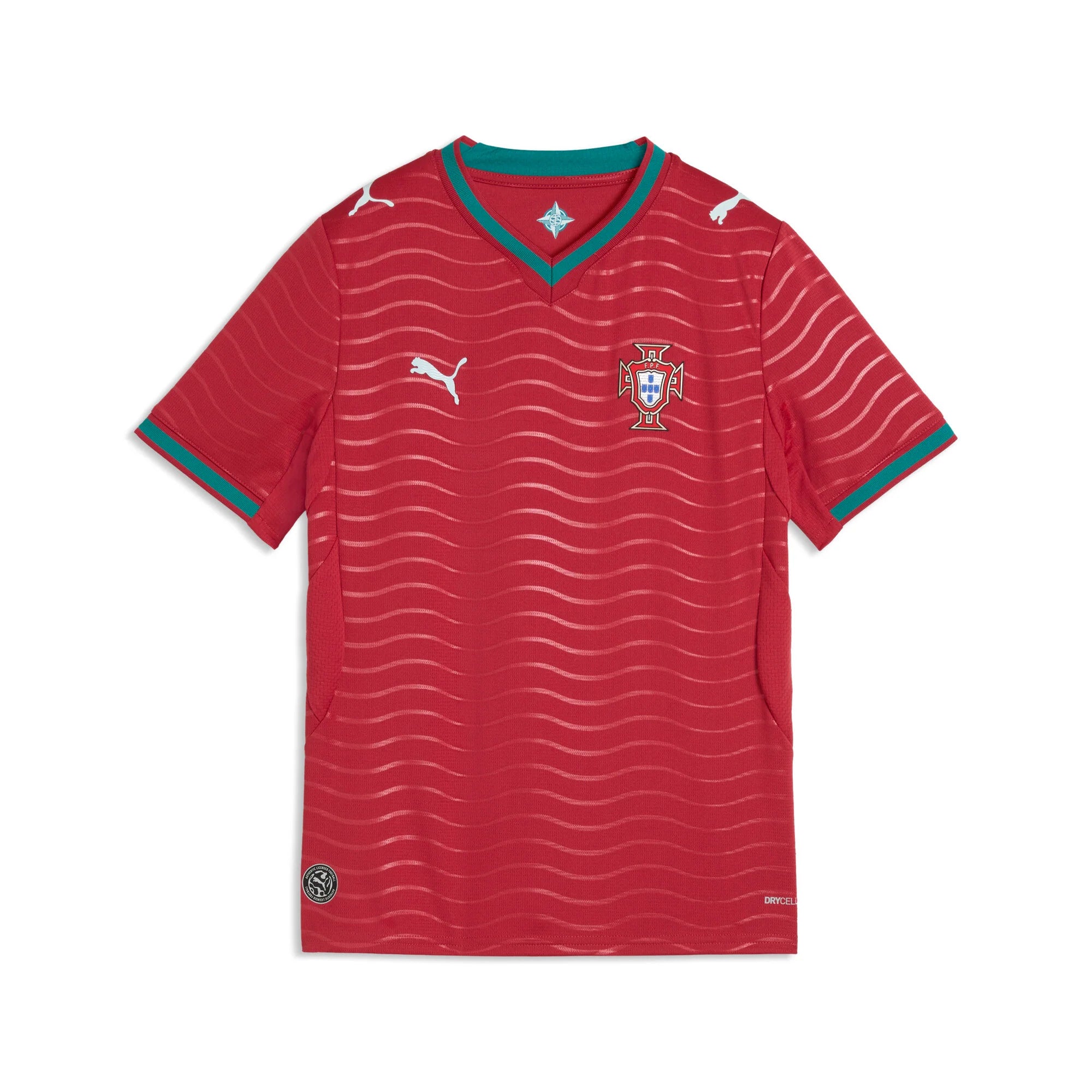 PUMA Portugal Home Youth Soccer Jersey 2026 Red Green Lagoon