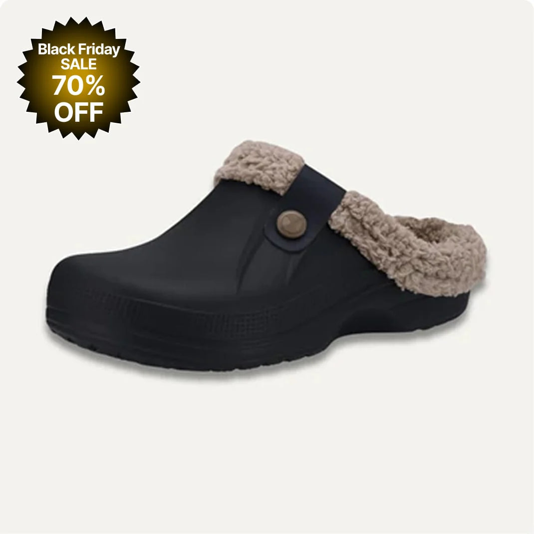 Arlo Fuzzy Healthy Non Slip Comfort Clog Mules Black Friday