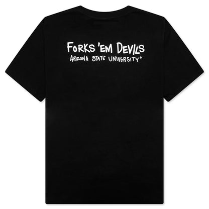 Feature x ASU Fork Em Devils Tee Black